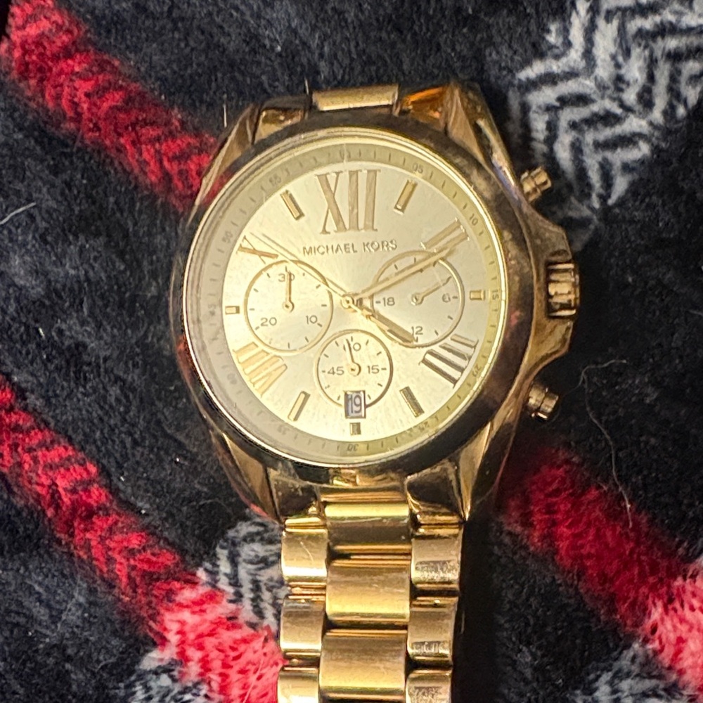 Michael Kors unisex Gold Chronograph Watch